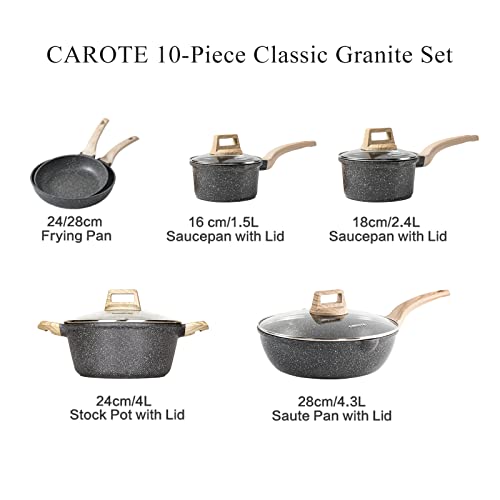 CAROTE Antihaft Topf- und Pfannenset