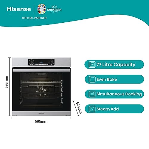 Hisense BSA65222AXUK 77L Einbau-Elektrobackofen