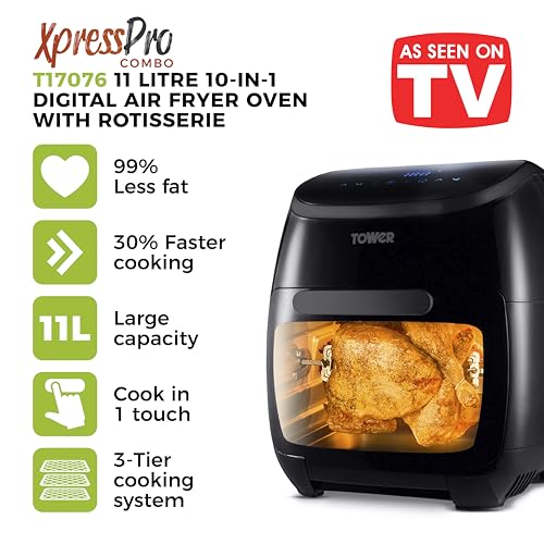 Tower T17076 Xpress Pro Combo 10-in-1 Digital Heißluftfritteuse