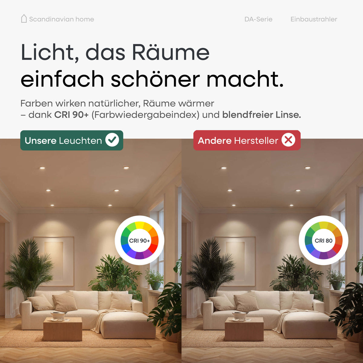 LED Einbaustrahler Dimmbar Aluminium I DA-Serie