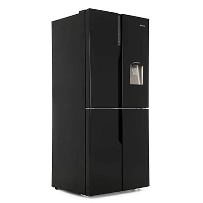 Hisense 431 Liter American Kühl-Gefrierkombination – Schwarz