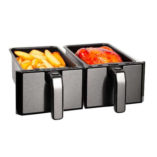 SIA Doppel Zone Air SIA Doppel Zone Heißluftfritteuse in Schwarz, 8 L SAF76K