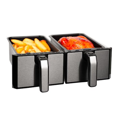 SIA Doppel Zone Air SIA Doppel Zone Heißluftfritteuse in Schwarz, 8 L SAF76K