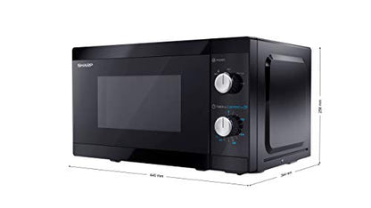 SHARP YC-MS01U-B Kompakt 20 Liter 800W Manual control Mikrowelle