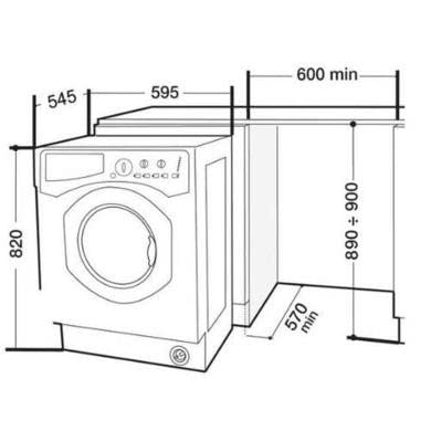 Indesit Integrated 7kg  Washing Machine - White
