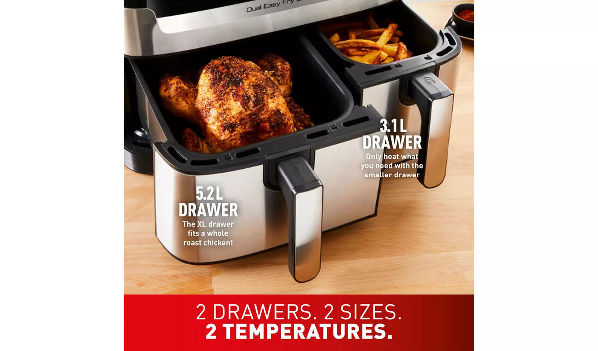 Tefal Heißluftfritteuse Jamie Oliver by Dual Easy Fry & Grill