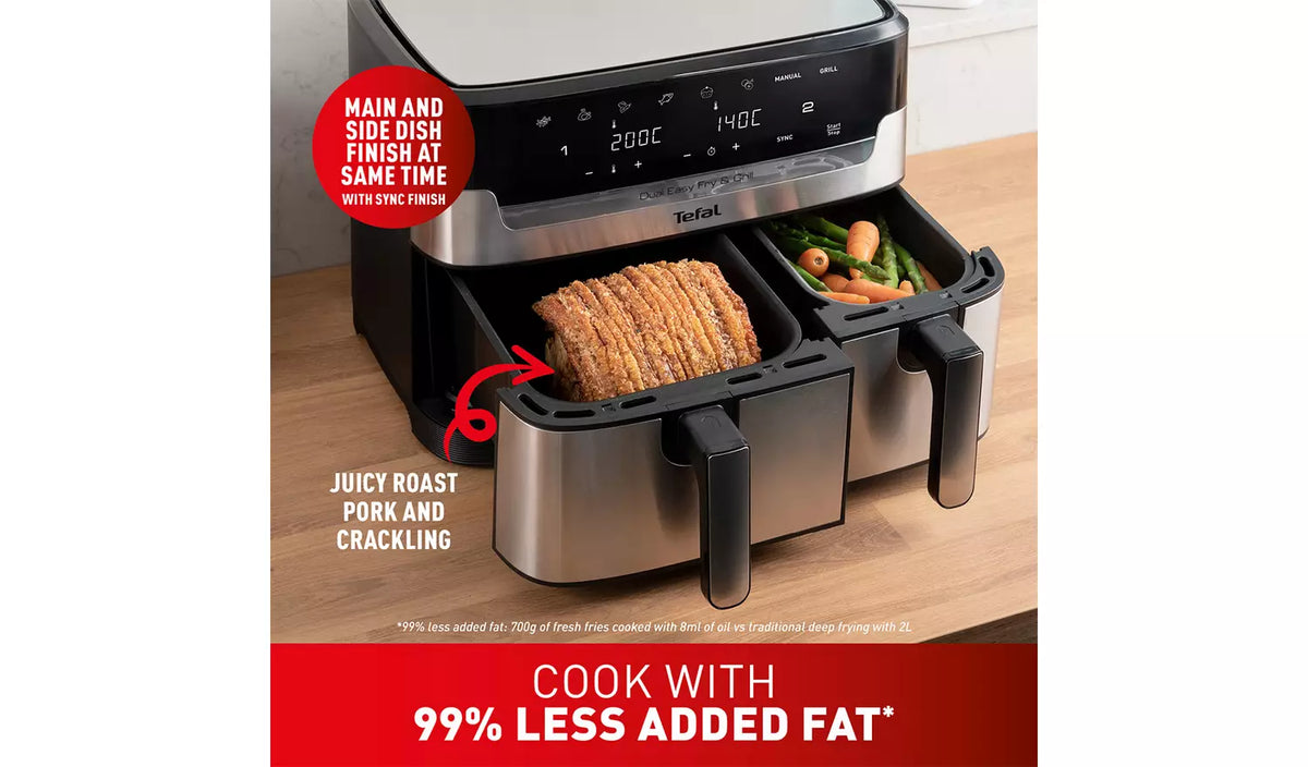 Tefal Heißluftfritteuse Jamie Oliver by Dual Easy Fry & Grill