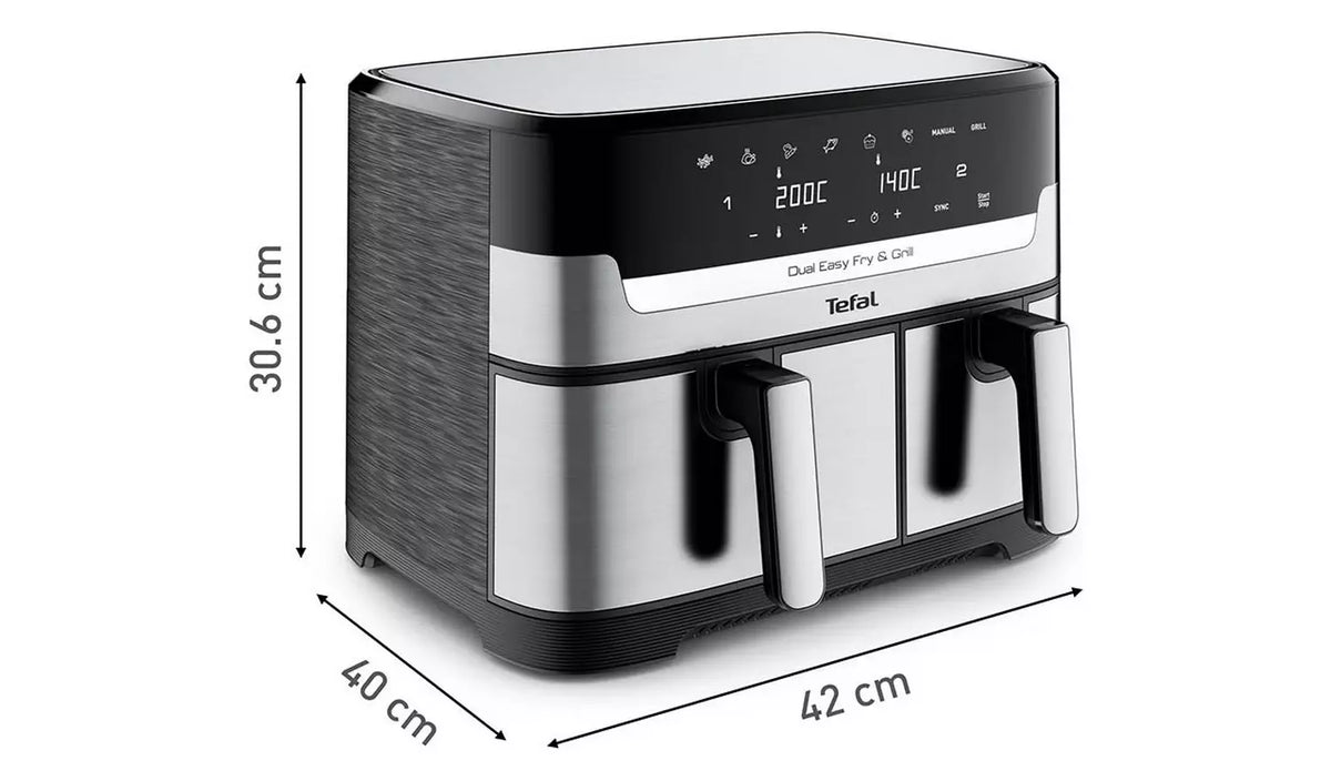 Tefal Heißluftfritteuse Jamie Oliver by Dual Easy Fry & Grill