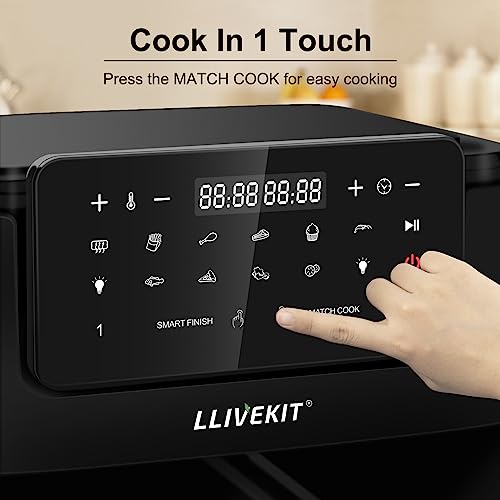 LLIVEKITDigital Doppel Zone Oil Free Heißluftfritteuse 9 L Groß für Familie