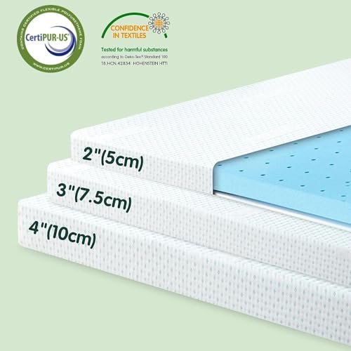 CHUN YI 3 inch Thick Einzel Memory Foam Mattress Topper