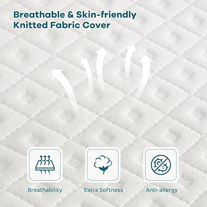 Vesgantti 4 Inch Memory Foam Mattress Topper Doppel