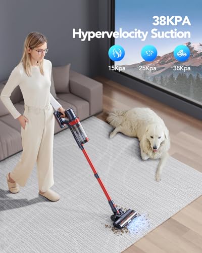 HONITURE Cordless Vacuum Cleaner 450W/38kpa Stick Vacuum Cleaner