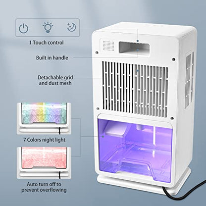 GJCrafts 3000ML Luftentfeuchter, Dehumidification by Condensing Technology