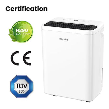 COMFEE' Luftentfeuchter 12 L,Luftentfeuchter für Zuhause,Elektrisch Luftentfeuchter