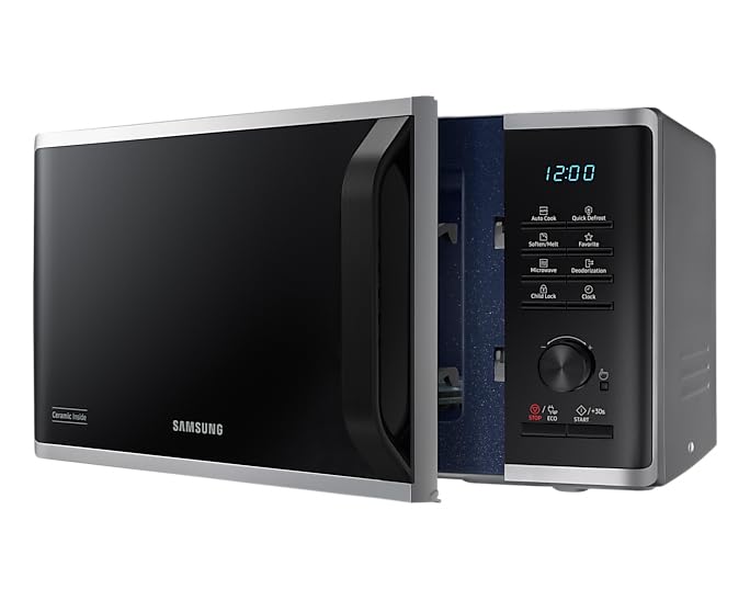 Samsung MS23B3515AS Comptoir Micro-onde Simple 23 L 1150 W Noir, Gris