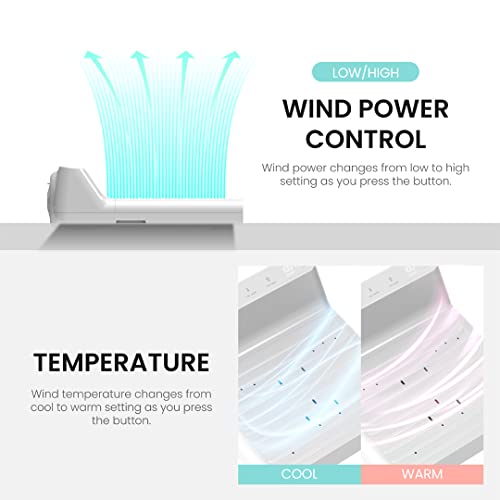 VOVO STYLEMENT BD-7700W Body & Foot Wäschetrockner, Made in Korea, Temperatur & Wind Volume Controlled Wäschetrockner mit Intuitive Display, Waterproof hygienic Scaffolding