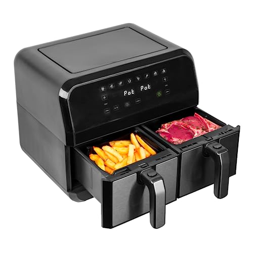 SIA Doppel Zone Air SIA Doppel Zone Heißluftfritteuse in Schwarz, 8 L SAF76K