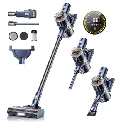 HONITURE S15 Kabelloser Staubsauger 450W/33Kpa Powerful Stabstaubsauger