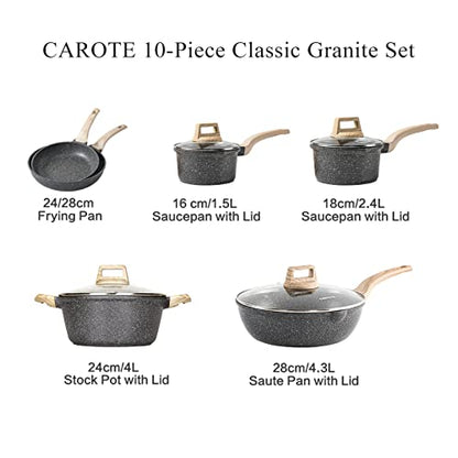 CAROTE Antihaft Topf- und Pfannenset