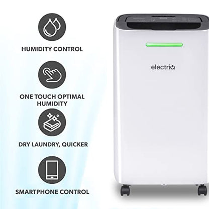 electriQ 12 Liter Smart-WLAN Luftentfeuchter