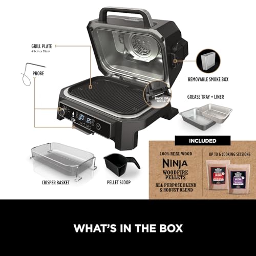 Ninja OG850UK Woodfire Pro XL Electric BBQ Grill & Smoker