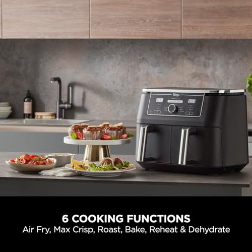 Ninja Foodi Max Doppel Zone Digital Heißluftfritteuse Schwarz AF400UK