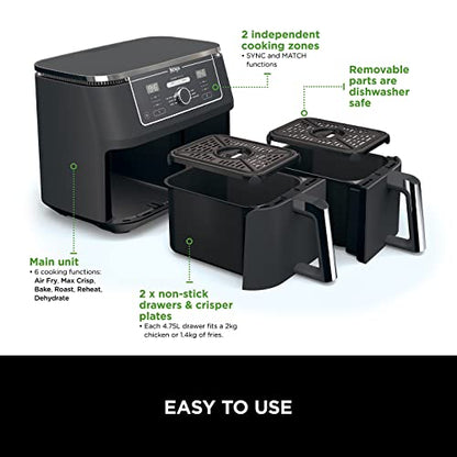 Ninja AF400UK Foodi Max Dual Zone Air Fryer