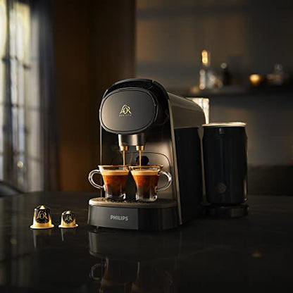 PHILIPS Kaffeemaschine L`or Barista Schwarz + Kapseln