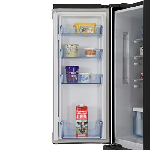 Hisense 431 Liter American Kühl-Gefrierkombination – Schwarz
