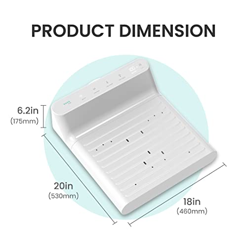VOVO STYLEMENT BD-7700W Body & Foot Wäschetrockner, Made in Korea, Temperatur & Wind Volume Controlled Wäschetrockner mit Intuitive Display, Waterproof hygienic Scaffolding