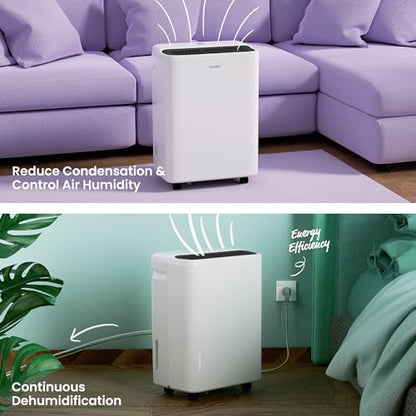 COMFEE' Luftentfeuchter 12 L,Luftentfeuchter für Zuhause,Elektrisch Luftentfeuchter