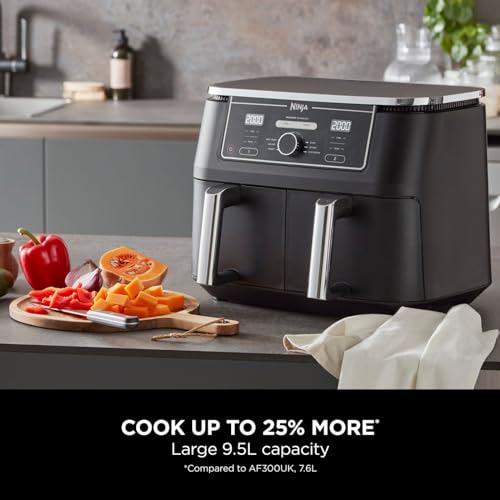 Ninja Foodi Max Doppel Zone Digital Heißluftfritteuse Schwarz AF400UK