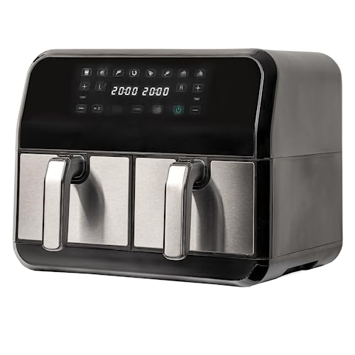 SIA Doppel Zone Air SIA Doppel Zone Heißluftfritteuse in Schwarz, 8 L SAF76K
