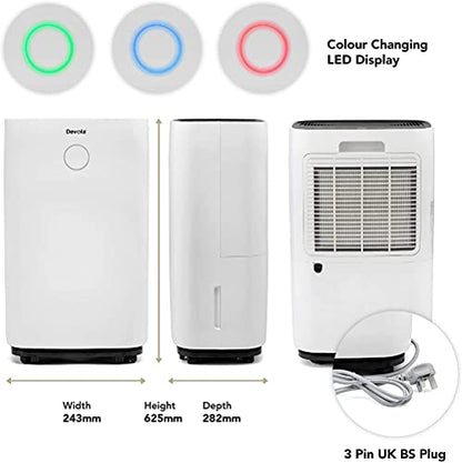 Devola 20 L/Tag Energiesparender Luftentfeuchter