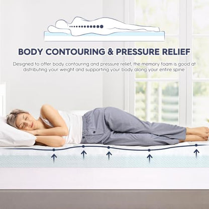 ELEMUSE Doppel-layer Memory Foam Mattress Topper
