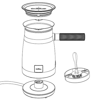 Hotel Chocolat Velvetiser Heißschokoladenmaschine Complete Starter Kit, Weiß