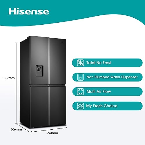 Hisense Freistehende Kühl-Gefrierkombination mit Doppeltür