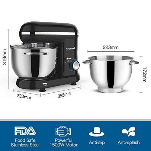 Stand Mixer, Vospeed Food Mixer Dough Standmixer