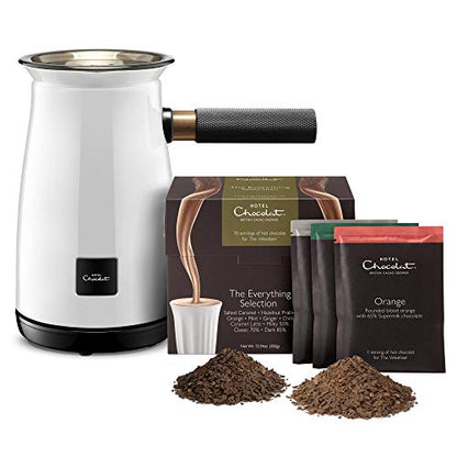 Hotel Chocolat Velvetiser Heißschokoladenmaschine Complete Starter Kit, Weiß