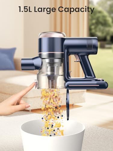 HONITURE S15 Kabelloser Staubsauger 450W/33Kpa Powerful Stabstaubsauger