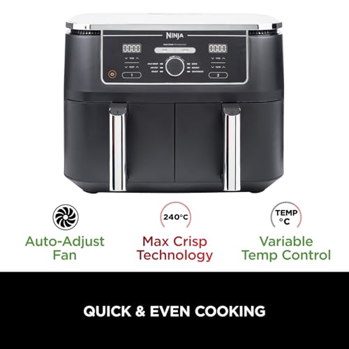 Ninja Foodi Max Doppel Zone Digital Heißluftfritteuse Schwarz AF400UK