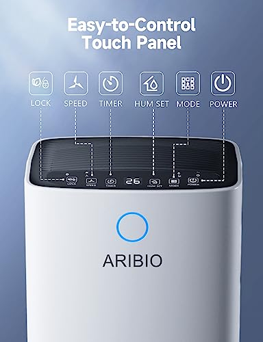 12 L/Tag Luftentfeuchter mit Digitaler Feuchtigkeitsanzeige Control