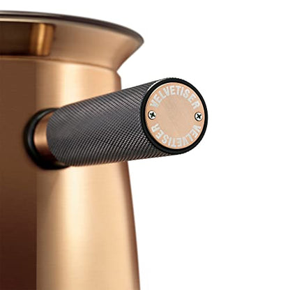 Hotel Chocolat 472726AM Copper Velvetiser Hot Chocolat Maker, Aluminium
