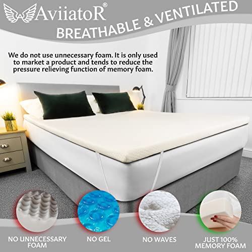 AviiatoR® 5cm Memory Foam Mattress Topper Einzel Schlafzimmer