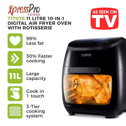 Tower T17076 Xpress Pro Combo 10-in-1 Digital Heißluftfritteuse