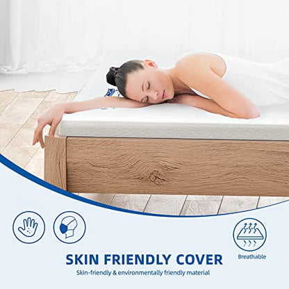 wowttrelax Doppel-Layer 2 Inch Memory Foam Mattress Topper