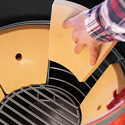 Wasserkocher Joe Charcoal Grill in Red mit Hinged Lid