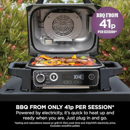 Ninja Woodfire OG701UK Electric BBQ Grill & Smoker - Black