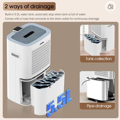 BAPHIYA 20 L Luftentfeuchter mit HEPA Filter, Energiesparend Compressor
