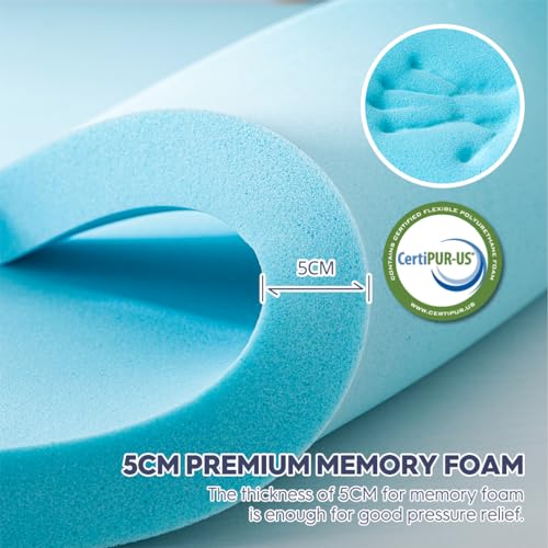 ELEMUSE Doppel-layer Memory Foam Mattress Topper